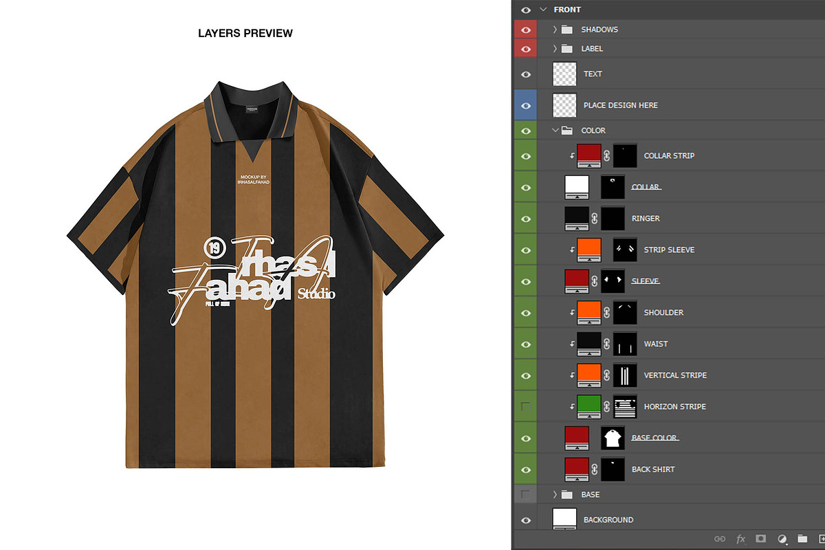 Vintage Football Jersey Mockup, a Shirt Mockup by Irhasalfahad (Photo 3 of 5)