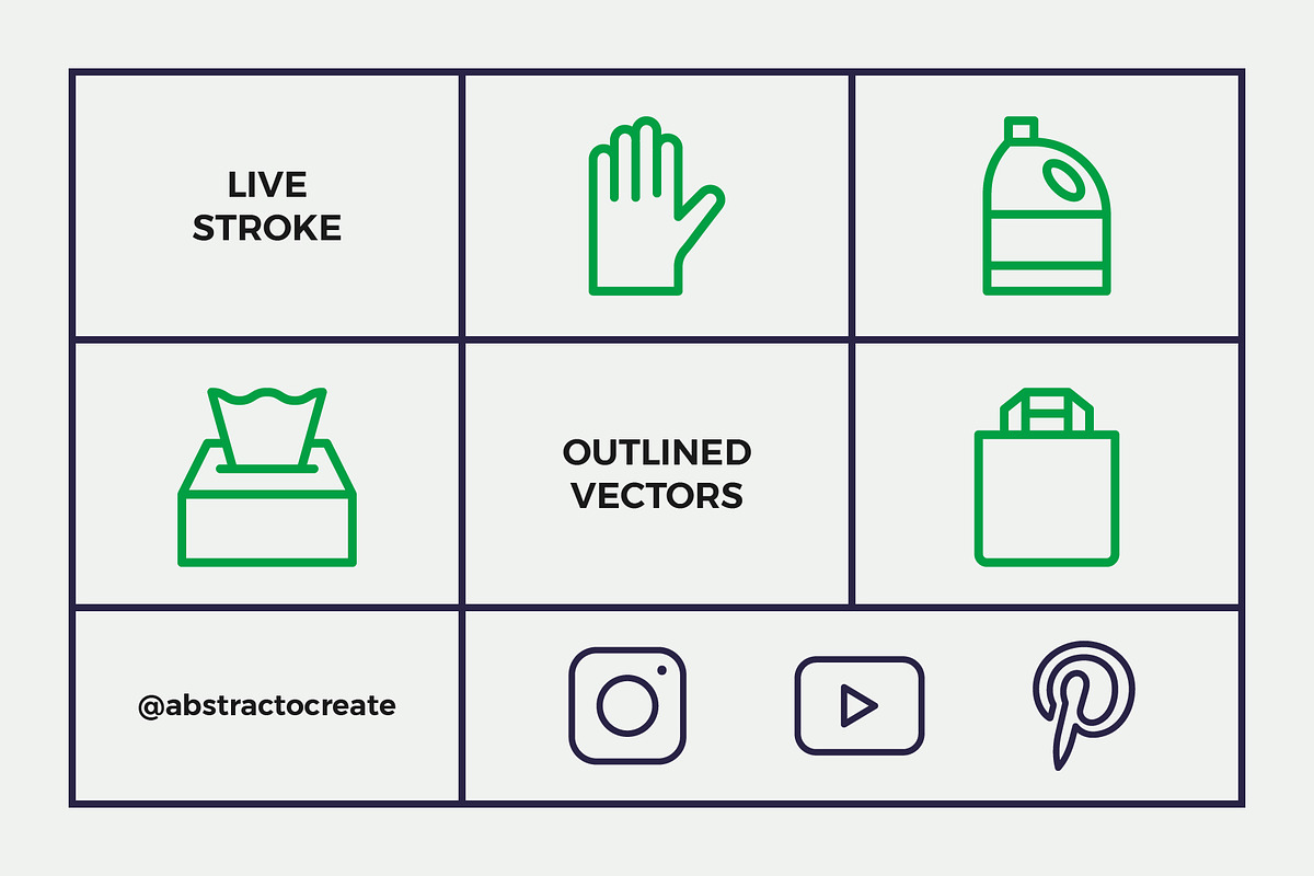 Waste Recycling Line Icons, an Outline Icon by Abstracto-Create (Photo 6 of 6)