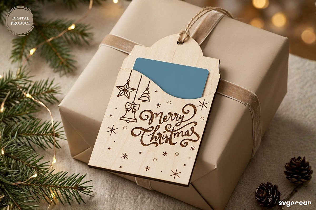Christmas Card Holders SVG Bundle, a Decorative Illustration by svgocean (Photo 17 of 25)