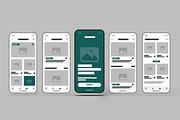 Modern Food Shop Mobile App UI Kit, a Social Media Template by MightyDesign (Thumbnail 1 of 7)