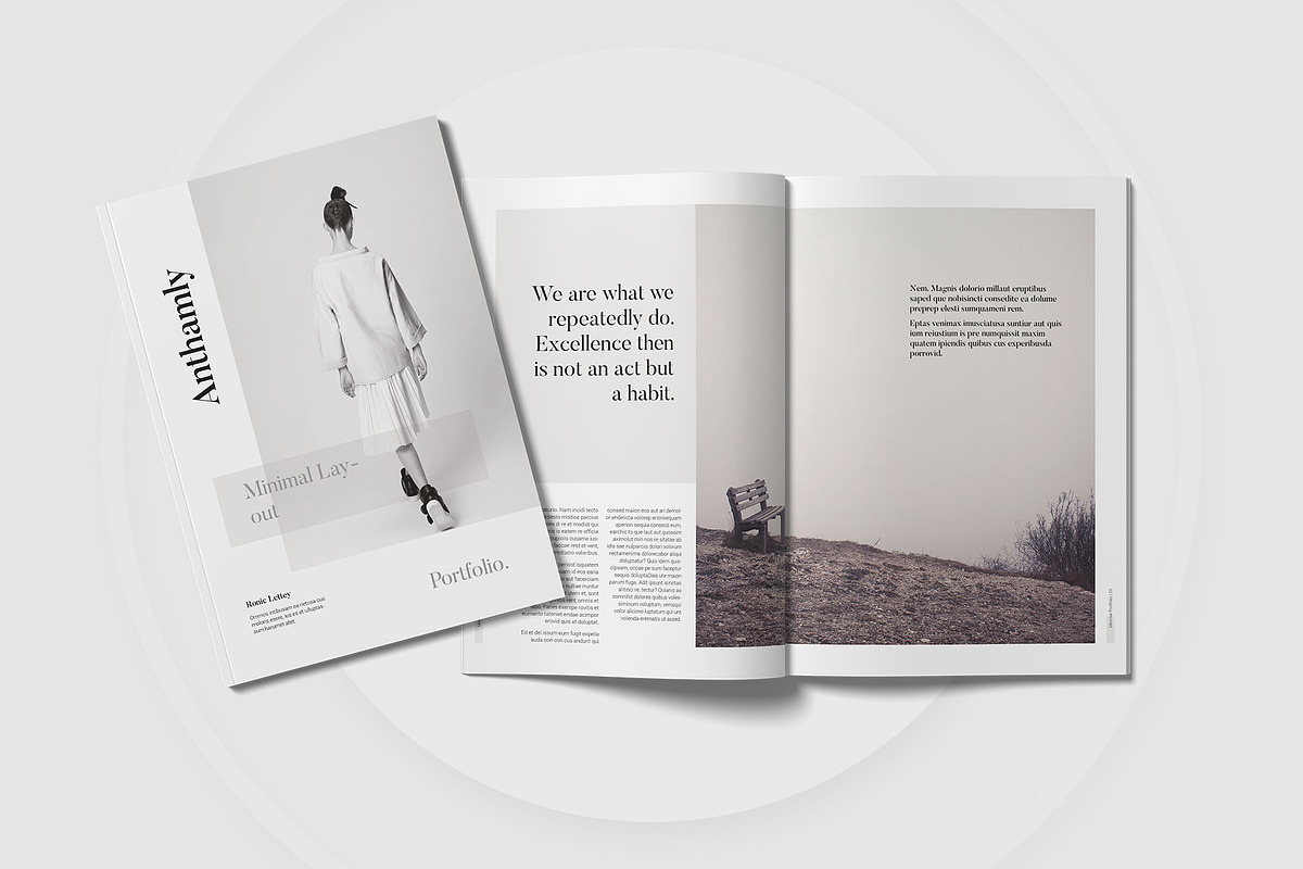Minimal Modern Portfolio Template, a Presentation Template by astutedesign11 (Photo 2 of 13)