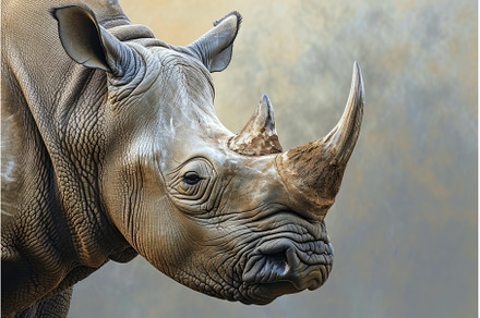 Majestic African rhino head, an Animal Photo by Ylivdesign