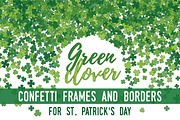 Green clover frames and borders, a Pattern Graphic by ekmelica (Thumbnail 1 of 11)