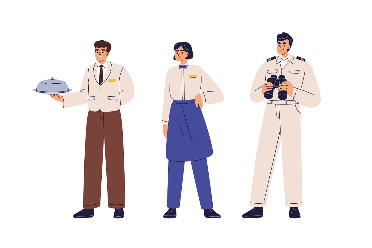 Marine team, ship's crew set, a Person Illustration by Good Studio (Photo 2 of 5)