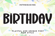 Birthday | Script Font, a Script Font by Scratchones (Thumbnail 1 of 8)