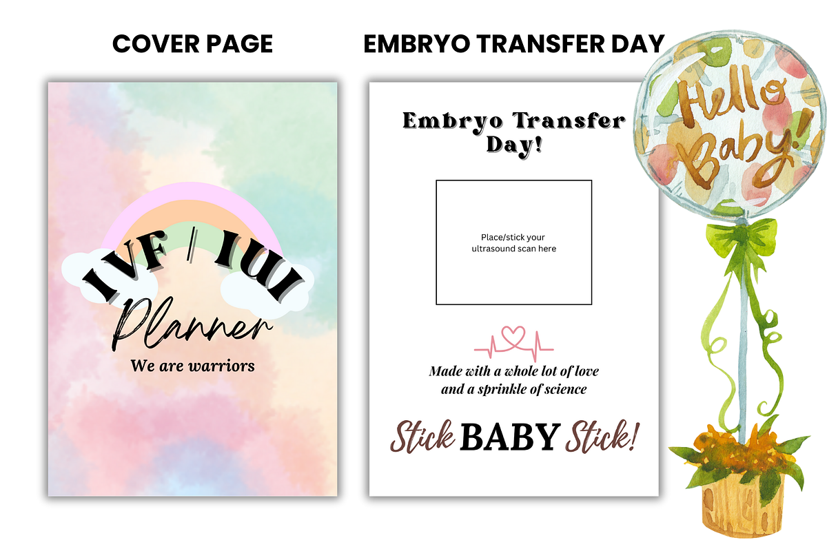 IVF / IUI PLANNER TEMPLATE PRINTABLE, a Templates & Theme by EffahArt (Photo 6 of 6)