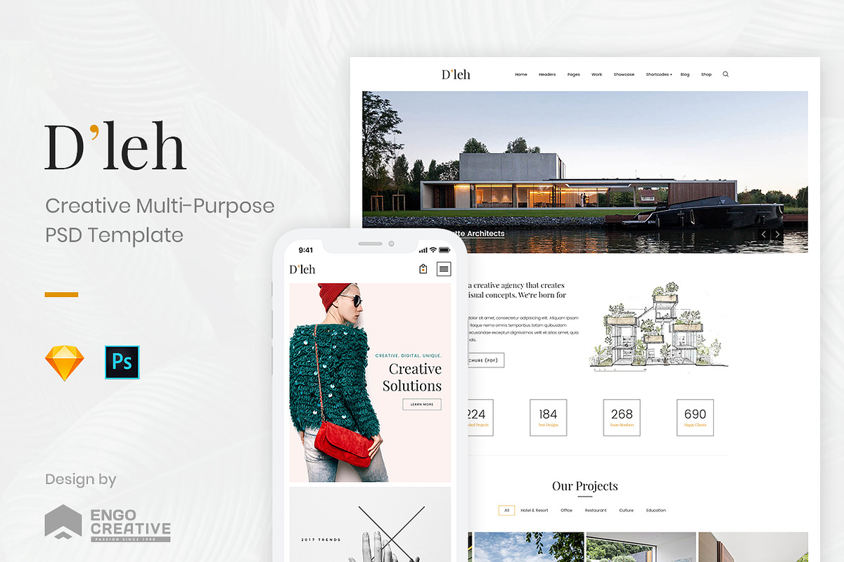 D'leh - PSD, Sketch Template, a Websites & App Template by EngoCreative.com (Photo 1 of 4)