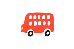 antique double decker bus, a Transportation Illustration by Nadzin