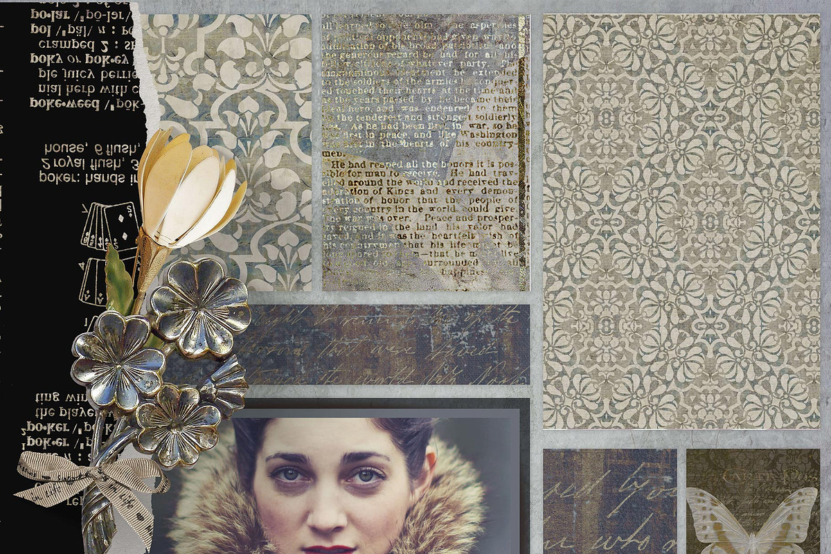Vintage Ephemera Old Papers Bundle, a Pattern Graphic by Posh Papers & Patterns (Photo 24 of 24)
