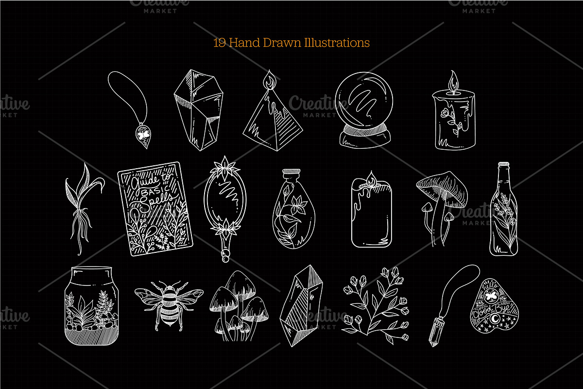 Witchy Aesthetic Vector Graphic Pack, an Illustration by Hannah Eliza Studio (Photo 2 of 4)