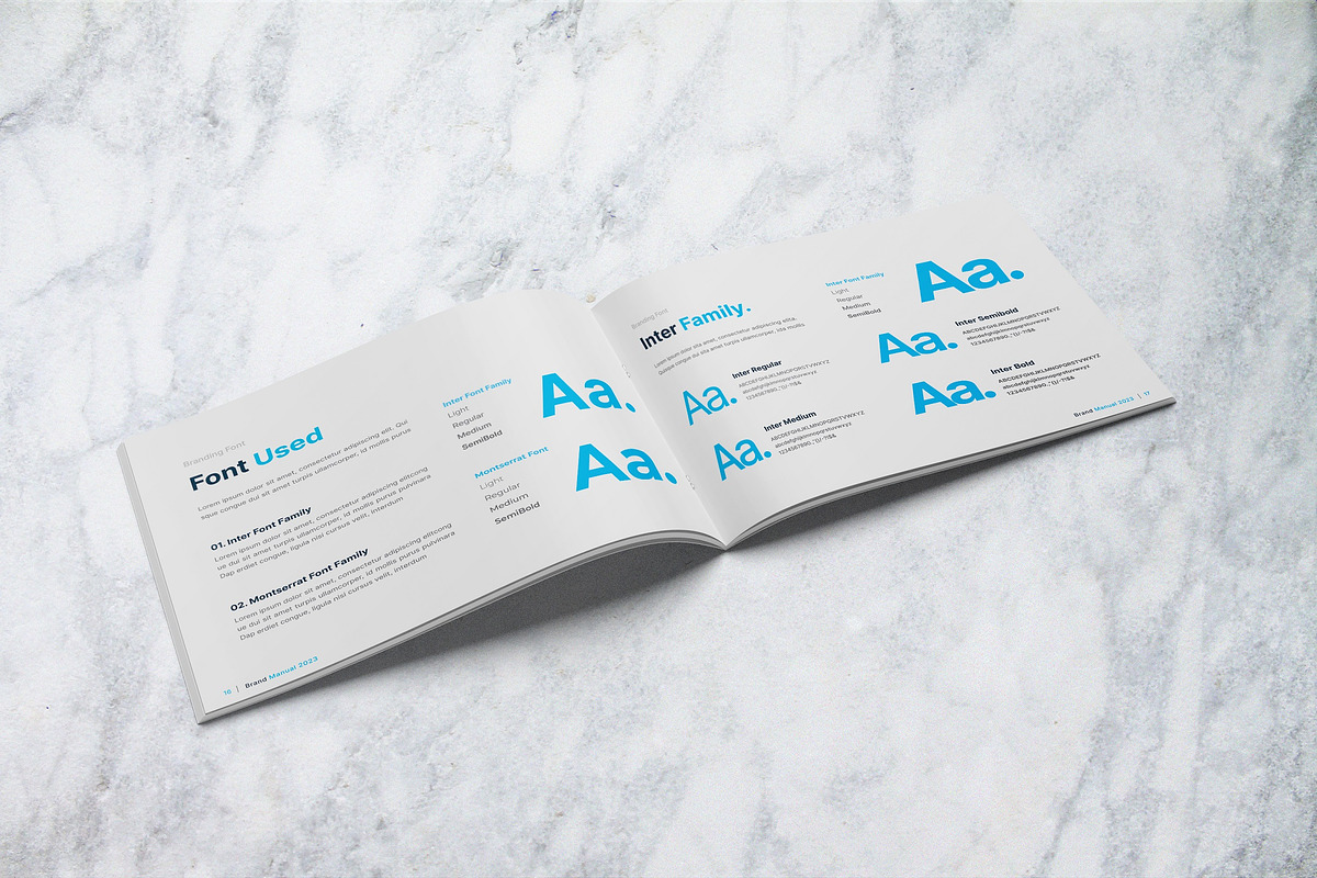 Brand Manual Landscape Brochure, a Brochure Template by BumbleGraph Studio (Photo 10 of 15)