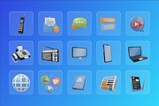 30 3D Communication and Media Icons, an Object 3D Model by Flat Icons (Thumbnail 7 of 8)