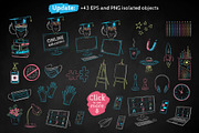 Chalked education set (color), an Object Graphic by Sonya Illustrations (Thumbnail 3 of 9)