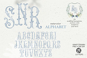 Monogram letters crest blue alphabet, a Decorative Illustration by GrafikBoutique (Thumbnail 1 of 3)