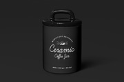 Ceramic Coffee Storage Jar Mockup, a Cups & Container Mockup by Medialoot (Thumbnail 3 of 4)