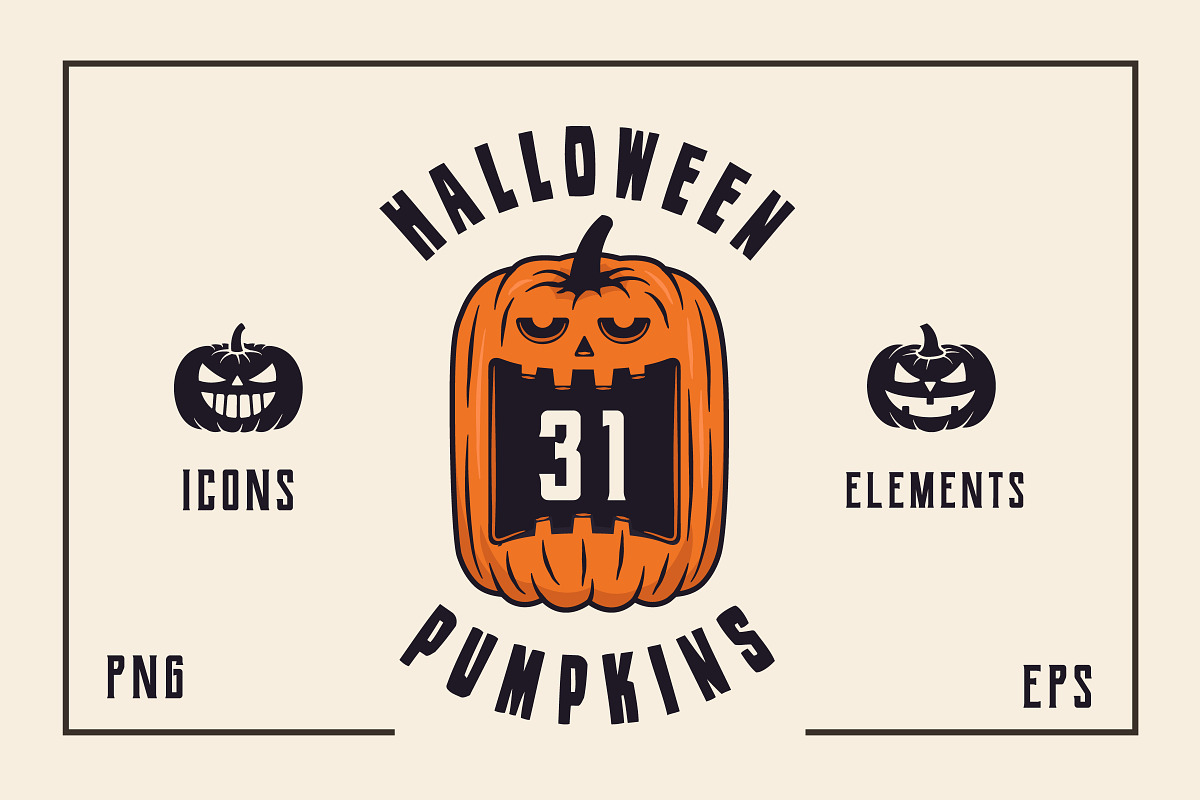Halloween Pumpkins clipart, an Object Graphic by DenysHolovatiuk (Photo 1 of 8)