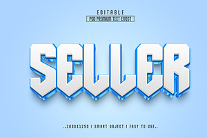 Seller 3D Editable Text Effect Style