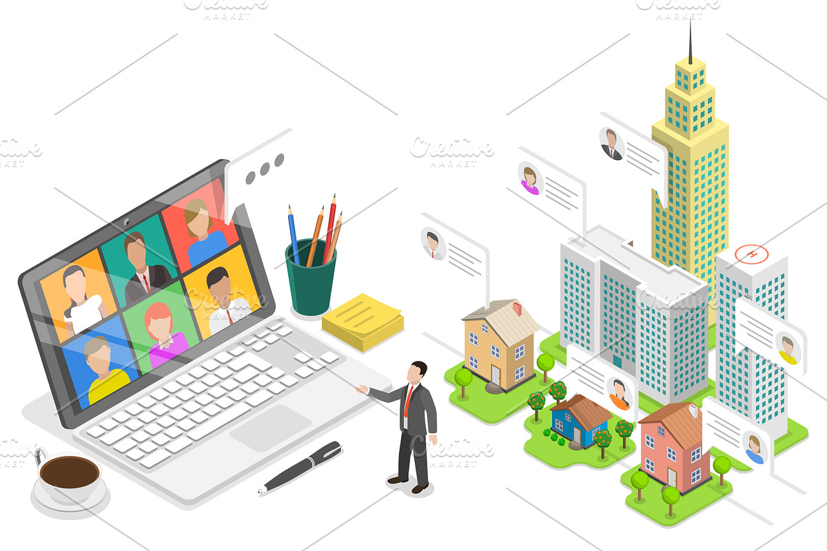 Hybrid Work Set 01, a Work Illustration by AndriiStore (Photo 6 of 11)