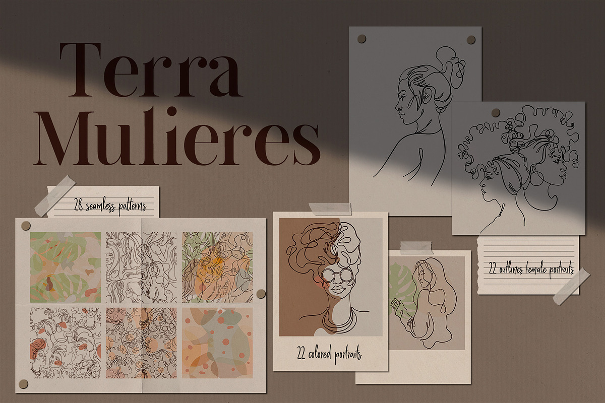 Terra Mulieres. Vector Set of 72., a Decorative Illustration by Varvara Gorbash (Photo 3 of 8)