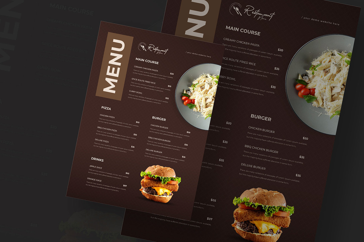 Creative Food Menu Flyer Template, a Flyer Template by Tanmoy Topu (Photo 2 of 2)