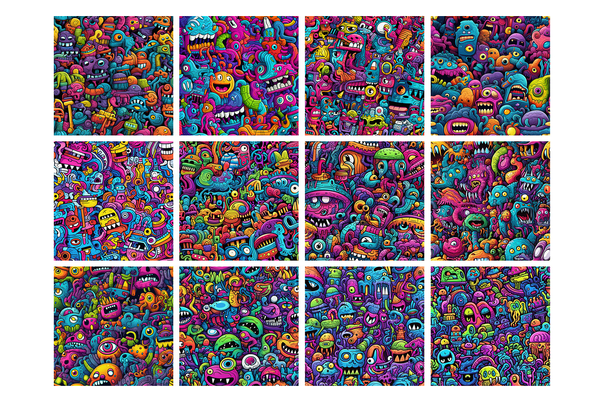 Abstract Graffiti Seamless Pattern, a Pattern Graphic by Forhadx5 (Photo 4 of 11)