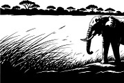 Wild Elephant Silhouette Set, an Illustration by jahid234 (Thumbnail 3 of 21)