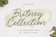 Britney Collection | Handwritten Fon, a Script Font by sancreastd. (Thumbnail 1 of 9)