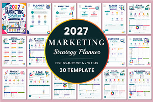 2027 Marketing Strategy Planner., a Stationery Template by Shumaya