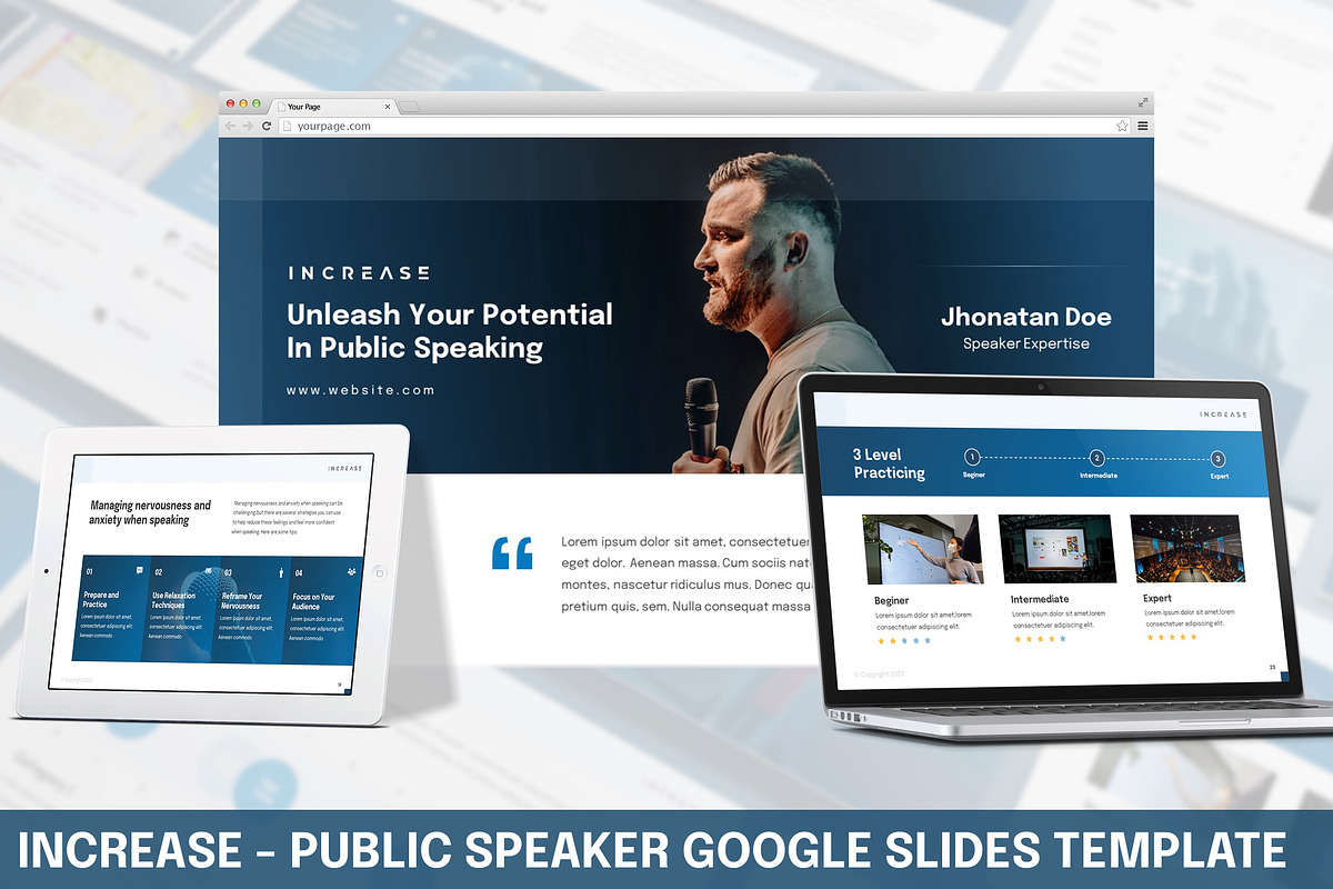 Increase - Speaker Google Slides, a Presentation Template by SlideFactory (Photo 1 of 4)