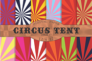 Circus tent stripey backgrounds, a Pattern Graphic by Kiwi Fruit Punch (Thumbnail 2 of 3)