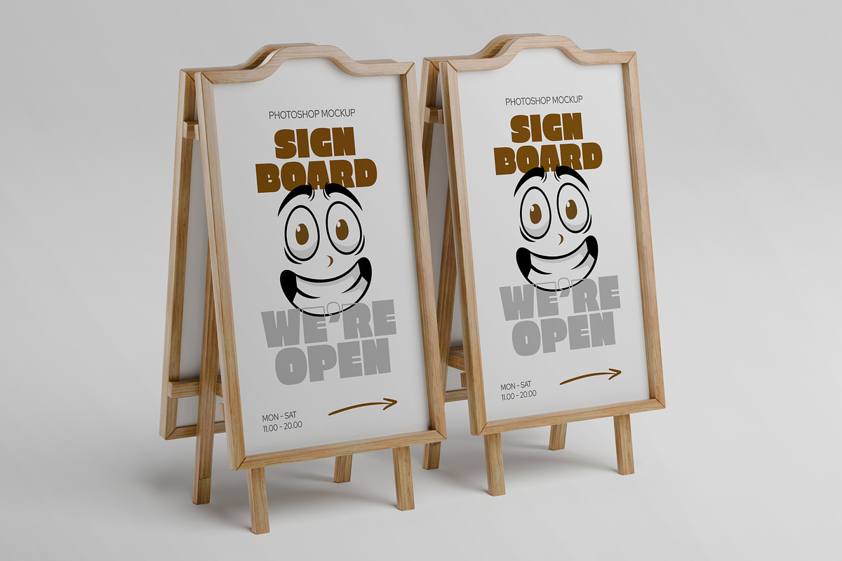 Sign Board Mockup, an Advertising Mockup by Budogol Studio (Photo 2 of 4)