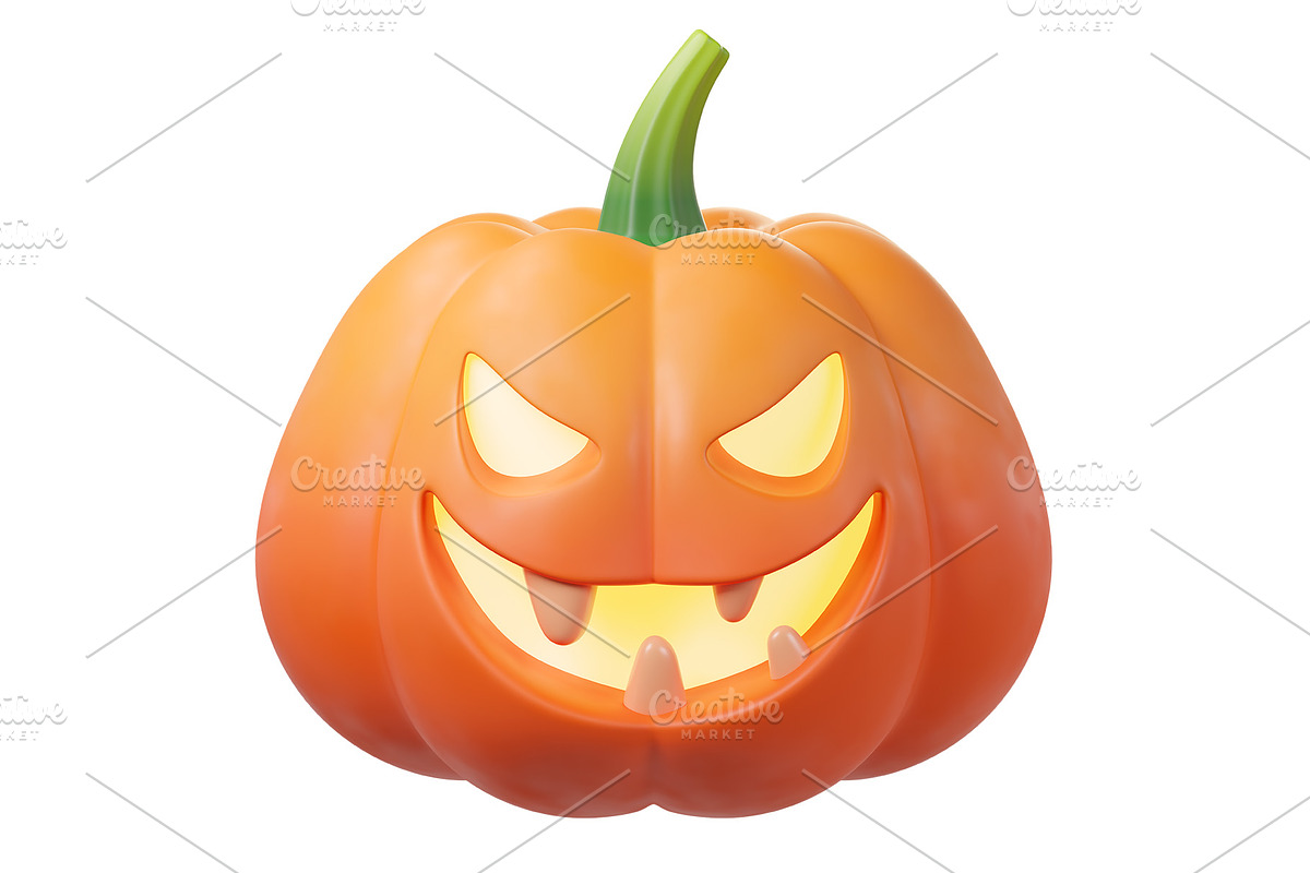 Cute 3D Halloween set, a Seasonal Illustration by Hannet (Photo 7 of 10)