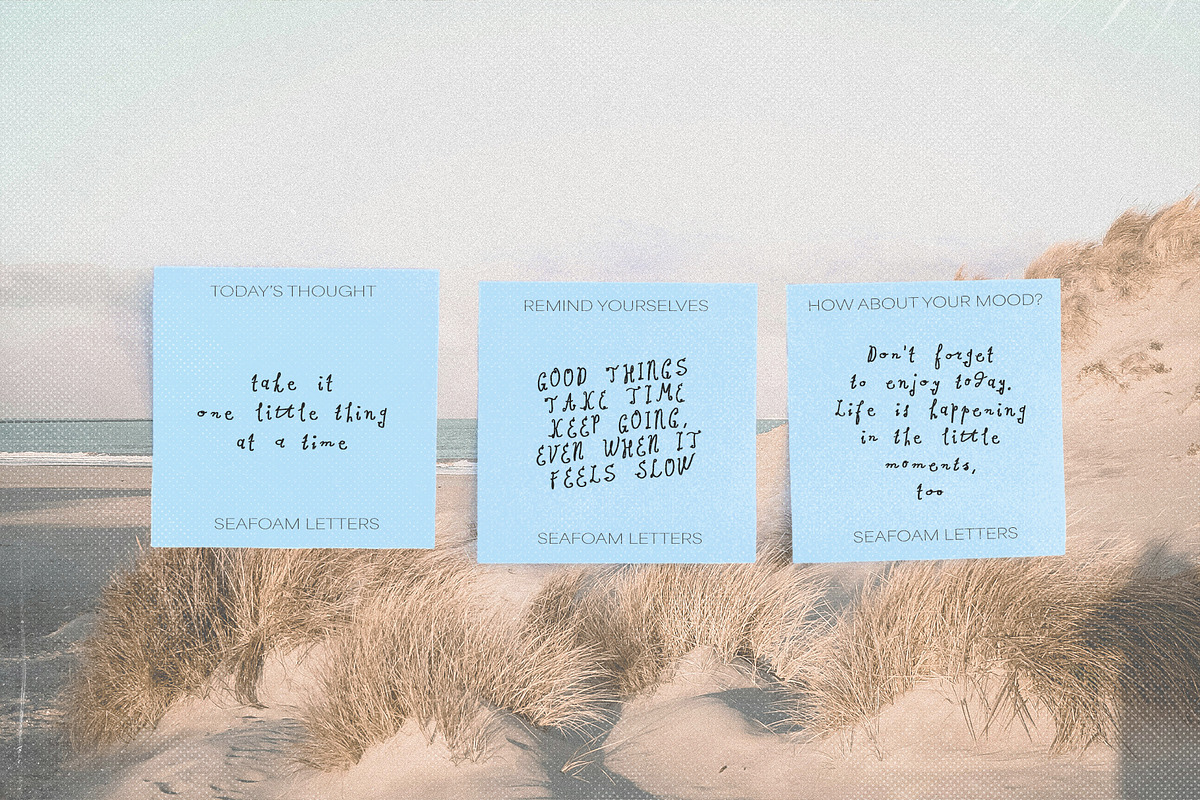 Seafoam Letters Handwritten Font, a Handwritten Font by Perplexitics (Photo 7 of 10)