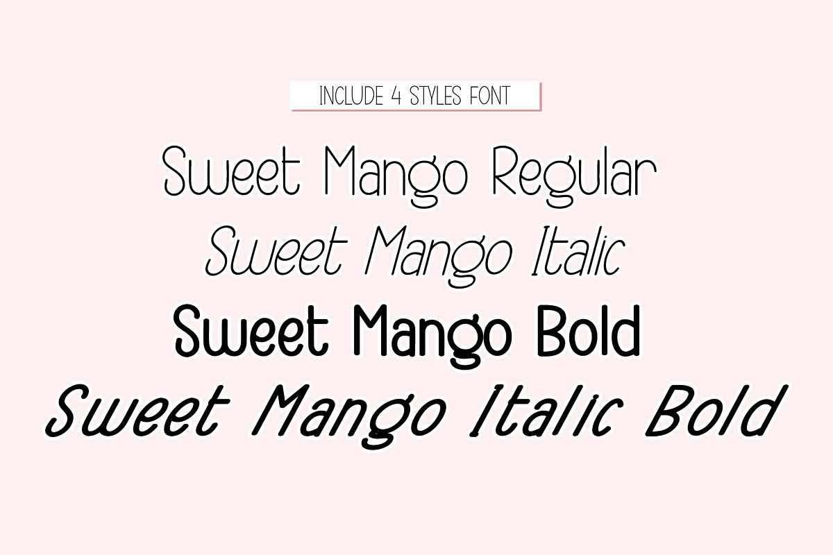 Sweet Mango, a Sans Serif Font by Letterafa Studio (Photo 3 of 7)