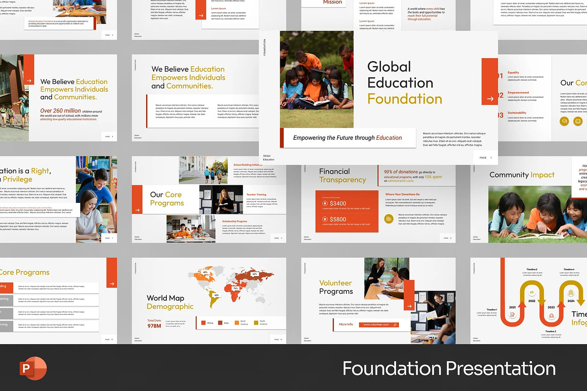 Non Profit Foundation Powerpoint, a Presentation Template by Fit-tee (Photo 1 of 2)