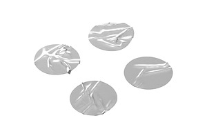 Round Sticker Set 3D Model