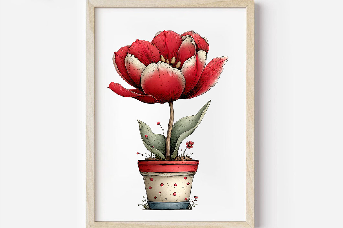 Whimsical Spring Hibiscus Flowers, an Illustration by Designworld (Photo 5 of 7)