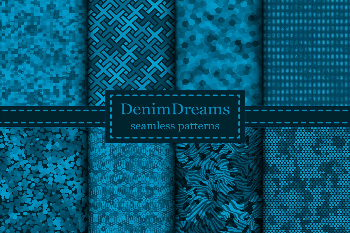 Vector Denim Dreams camouflage set, a Pattern Graphic by ArchonDigitalShop (Photo 8 of 13)