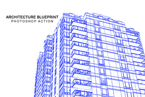 Architecture Blue Print Photoshop Ac