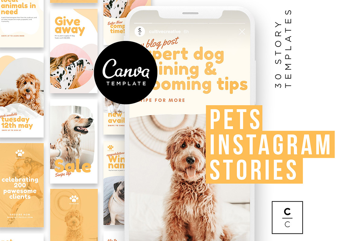 Pets Instagram Story Posts, a Social Media Template by Cultive Creative (Photo 1 of 10)