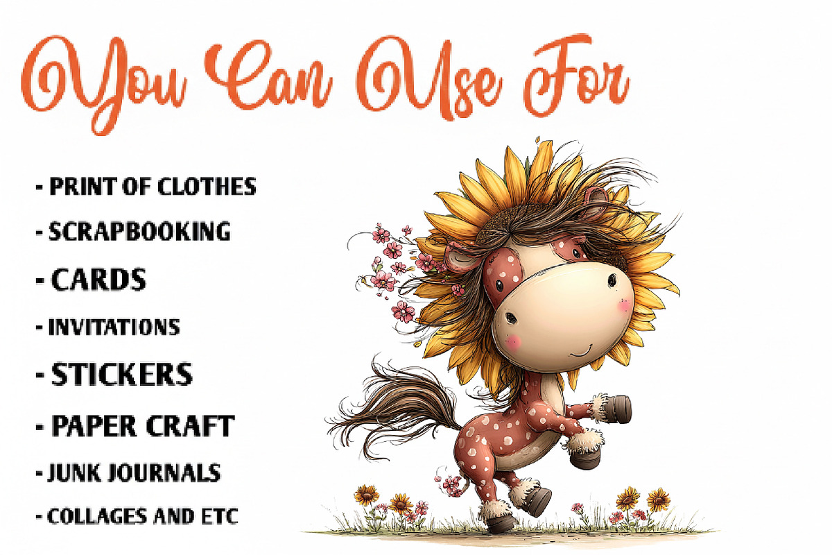 Summer Funny Sunflower Animals, an Animal Illustration by CreationArt (Photo 5 of 7)