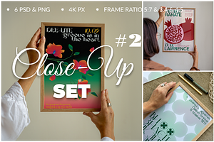 Frame Mockups Close-Up Set 2 6PSD