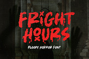 Fright Hours - Bloody Horror Font, a Font by Sarid Ezra (Thumbnail 1 of 10)