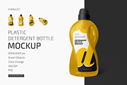 Plastic Detergent Bottle Mockup Set, a Cups & Container Mockup by Country4k (Thumbnail 1 of 4)