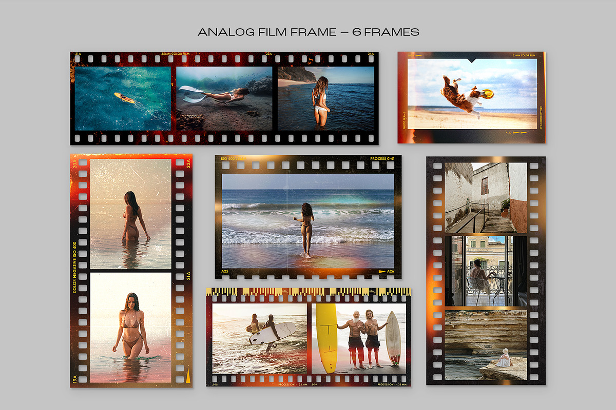 Analog Film Strip Frame Template, a Mockup by DesignerCandies (Photo 2 of 13)