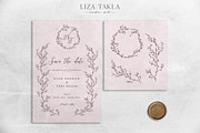 Powder Blush Weddding Invitations, a Stationery Template by Liza Takla (Thumbnail 1 of 2)