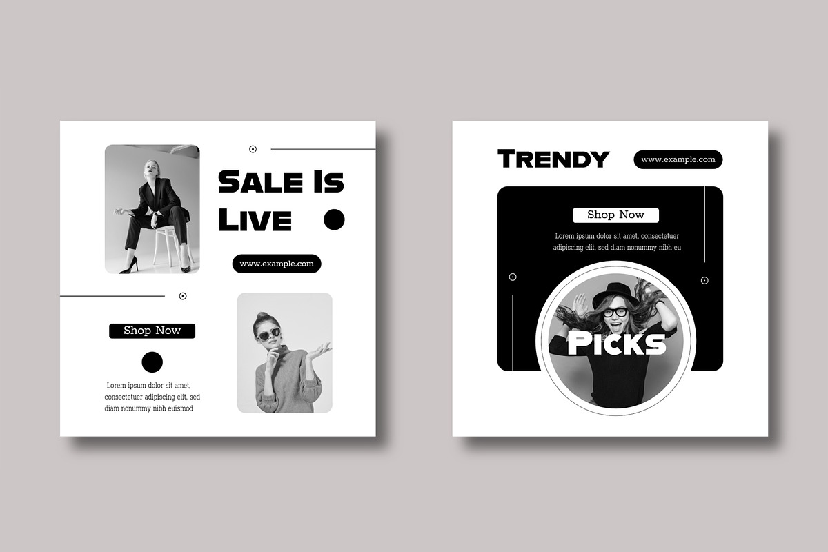 Minimal Fashion Social Media Design, a Social Media Template by MightyDesign (Photo 4 of 8)