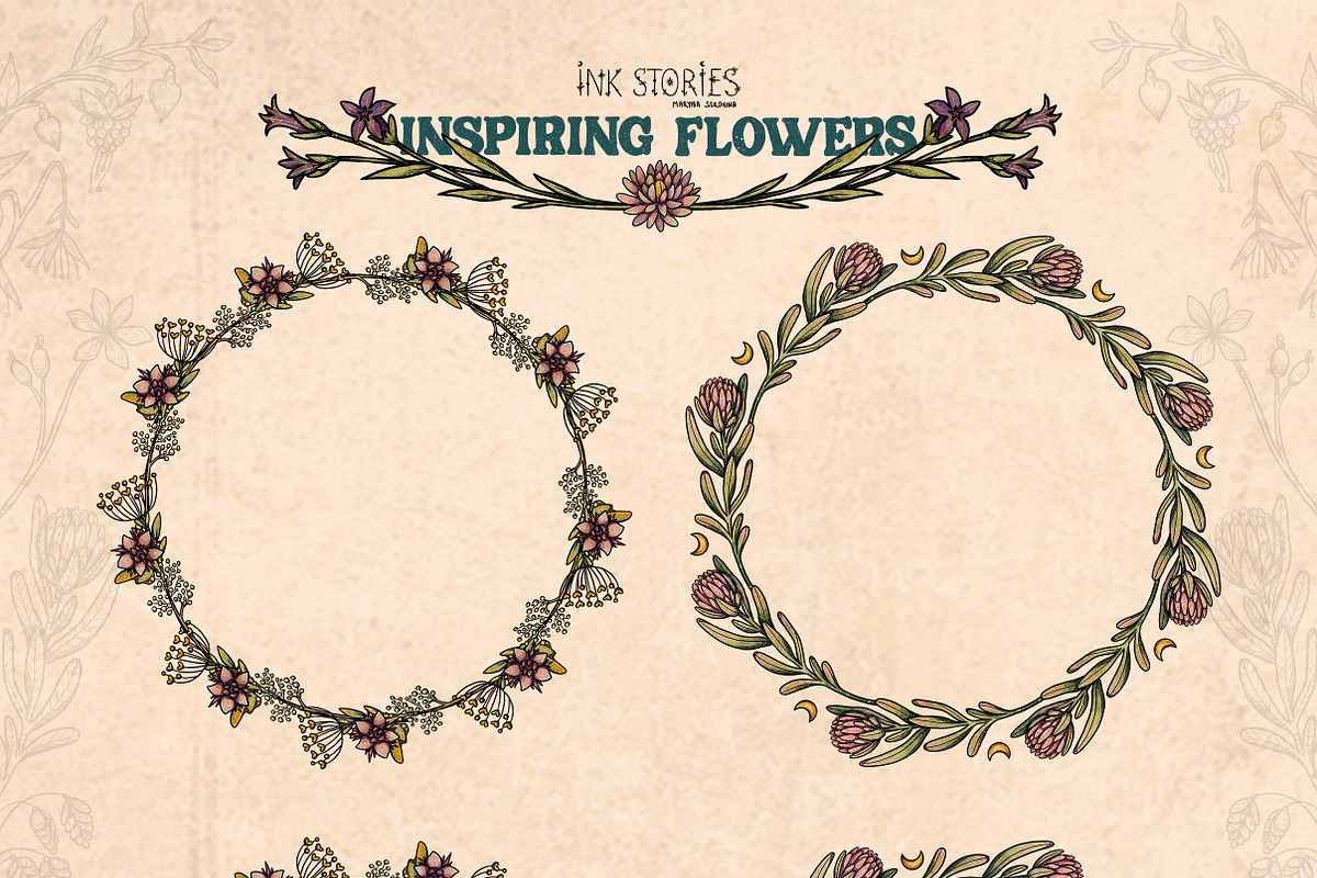 Inspiring Flowers, a Decorative Illustration by Ink Stories (Photo 6 of 21)