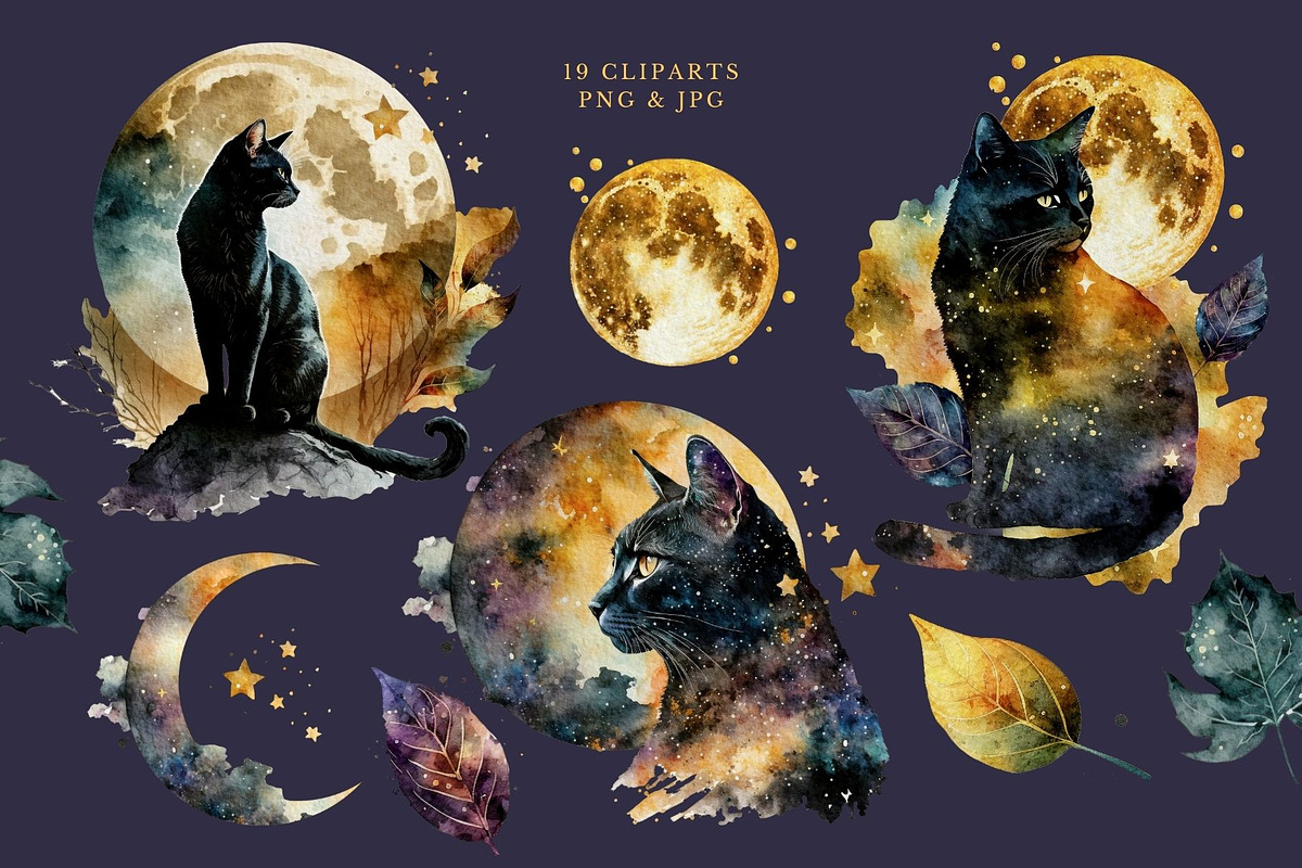 Cat Watercolor Magic illustration, an Animal Illustration by Red Ink (Photo 2 of 8)