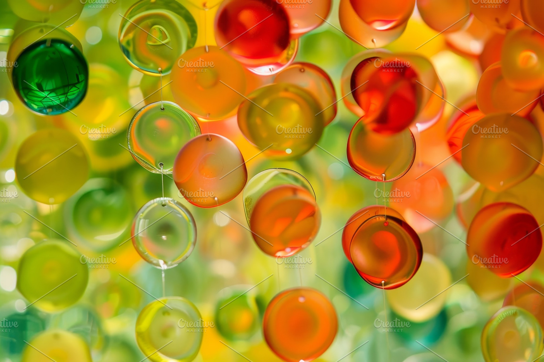 Translucent circles in various color, a Photo by Tanuart